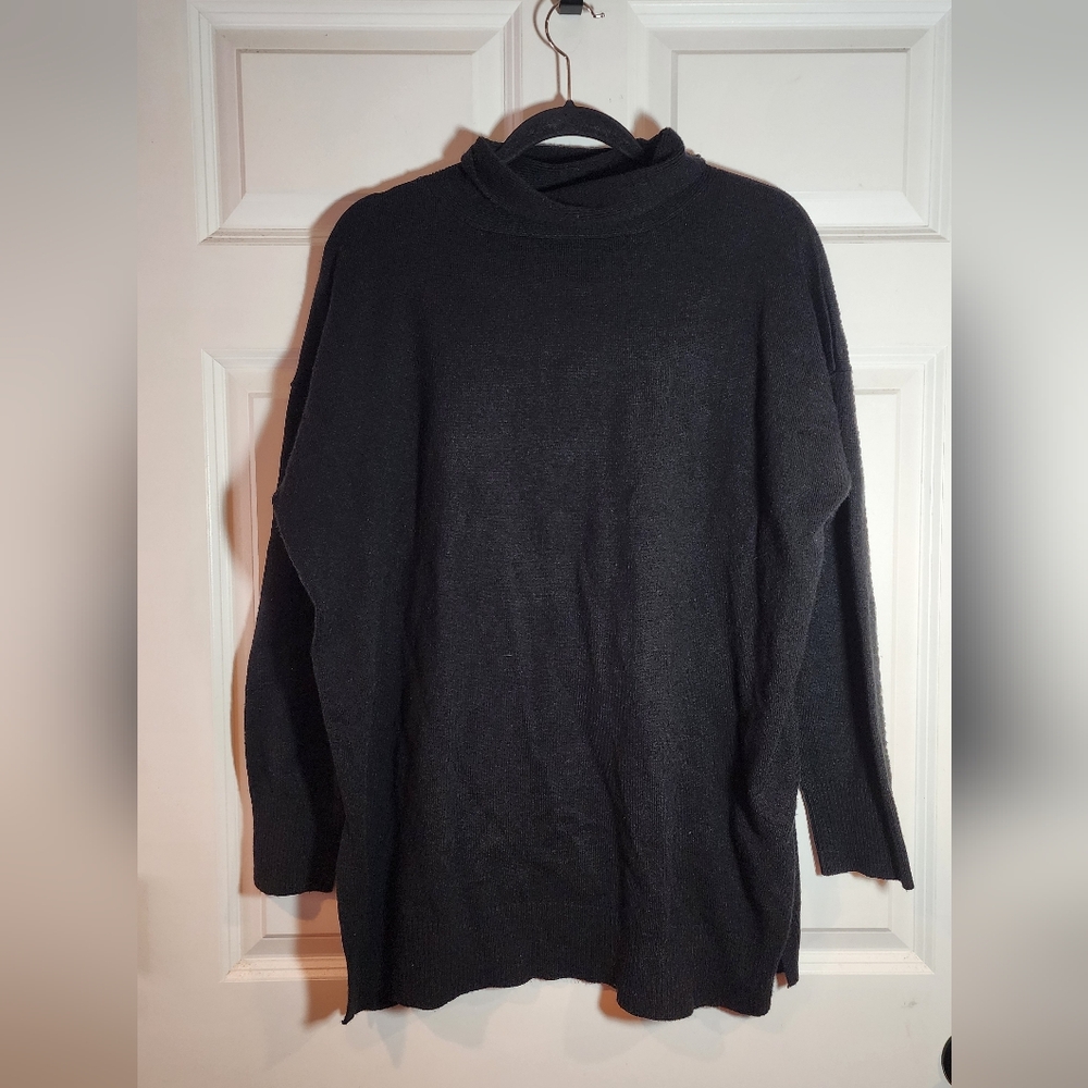 Joseph A. Black Acrylic Blend Cozy Turtleneck Sweater XL